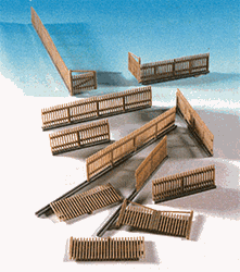 Kibri 38625 HO Wood Fence Brown Kit