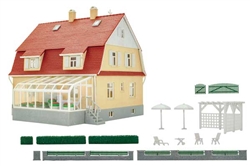 Kibri 38700 HO House with Winter Garden/Greenhouse Room Kit