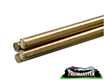 K & S 1165 Solid Brass Rod 36" Long; 1/4" O.D. Pkg(4)