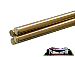 K & S 1165 Solid Brass Rod 36" Long; 1/4" O.D. Pkg(4)