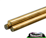 K & S 1167 Solid Brass Rod 36" Long 3/8" O.D. Pkg(3)