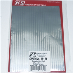 K & S 16134 Aluminum Sheet 5 x 7" Crimped .187" Separation .002" Thick Pkg (2)