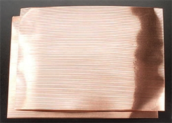 K & S 16142 Corrugated Copper Sheet 5 x 7" .060" Spacing .003" Thick Pkg(2)