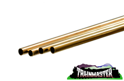 K & S 3924 Round Brass Tube 6mm O.D. x .45mm Wall 1 Meter Long Pkg(4)