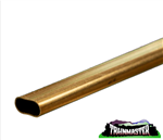 K & S 5095 Brass Oval Tube Large .014" Wall 12" Long