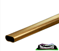 K & S 5095 Brass Oval Tube Large .014" Wall 12" Long