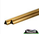K & S 5097 Triangular Tubing Brass Pkg(2)