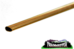 K & S 8122 Brass Streamline 1/4" O.D. x .014" Wall 12" Long