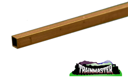 K & S 8155 Square Brass Tube 1/4" O.D. x .014" Wall 12" Long
