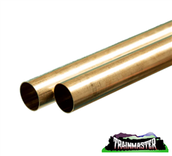 K & S 9125 Round Brass Tube 21/32" O.D. x .014" Thick 36" Long Pkg(2)