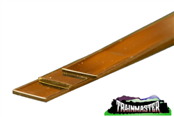K & S 9840 Brass Strip .5mm Thick x 6mm Wide  300mm Long  Pkg(3)
