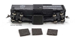 Labelle 124 HO Replacement Pads for Bachmann Con-Cor HO Track Cleaning Cars Pkg 3