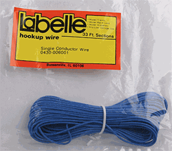 Labelle 6001 Multi-Strand 33' Hookup Wire 23-Gauge Single Conductor Various Colors