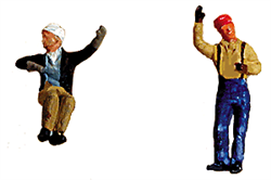 Labelle 7008 HO Contemporary Diesel Engineer/Fireman Set pkg(2) Waving & Sitting