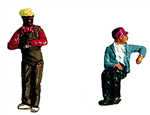 Labelle 7009 HO Contemporary Diesel Engineer/Fireman Set pkg(2) Slouching & Leaning