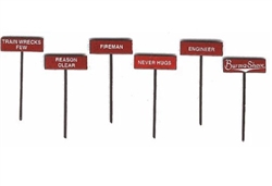 Labelle 7654 N Burma Shave Sign Set Pkg 6 Set #4 Train Wrecks Few...