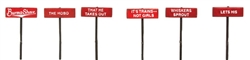 Labelle 7655 N Burma Shave Sign Set Pkg 6 Set #5 It's Trains Not Girls...