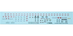 Lonestar 12041 HO Trailmobile 40' Flatbed Trailer Decal Set