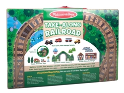 Melissa & Doug 30140 Take Along Tabletop Wooden Railroad