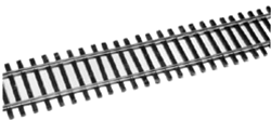 Micro Engineering 10-104 HO Standard Gauge Nonweathered Flex-Track(TM) 3' Sections pkg(6) Code 83 Rail Wooden Ties