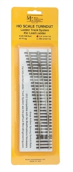 Micro Engineering 14-714 HO Code 83 Ladder Track System Turnout #5c Left Hand Lead Ladder