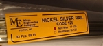 Micro Engineering 17125 G Bulk Nickel Silver Rail Code 125 Non-Weathered pkg(33)