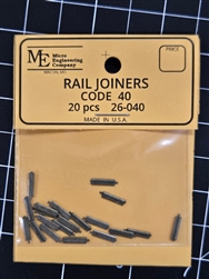 Micro Engineering 26-040 N Nickel-Silver Rail Joiners Code 40 pkg 20