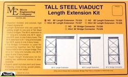 Micro Engineering 75524 HO Tall Steel Viaduct Length Extension 80'