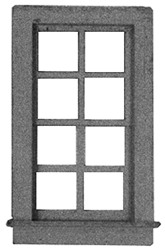 Micro Engineering 80-067 HO Windows 25 x 50" Pkg 8 4 Closed 2 Open & 2 Partially Open