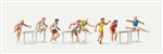 Merten 212486 HO Female Track Runners 8 Hurdle Jumpers and 80 Hurdles