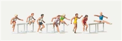 Merten 212486 HO Female Track Runners 8 Hurdle Jumpers and 80 Hurdles