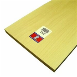 Midwest 4130 Basswood Sheets 24" Long x 8" Wide Each 1/16" Thick Pkg 10