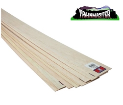 Midwest 6302 Wood Sheet Balsa 3" Wide x 36" Long 1/16" Thick pkg 10
