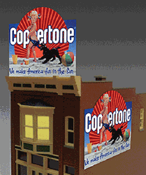 Micro Structures 1062 Coppertone Animated Neon Billboard