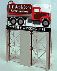 Micro Structures 1281 HO I.F. Art & Sons Roadside Billboard 2.45 x 4.30" Suitable for HO/O Scales