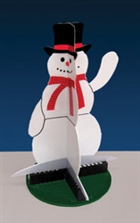 Micro Structures 2010 HO Animated Neon Billboard 3D Snowman (4-Sided)