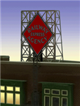 Micro Structures 338870 Railway Express Agency Animated Rooftop Billboard Small