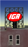 Micro Structures 338915 IGA Animated Rooftop Billboard Small for N & Z Scales