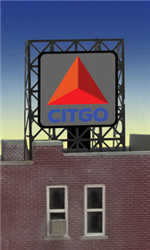 Micro Structures 339075 Citgo Animated Rooftop Billboard Small for N & Z Scales