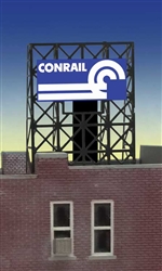 Micro Structures 339105 Conrail Flashing Neon Rooftop Billboard Light Works USA Small