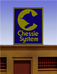 Micro Structures 442752 Chessie System Animated Neon Billboard Small for HO & N Scales