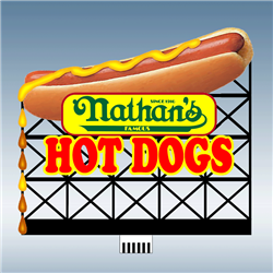 Micro Structures 443552 Nathan's Hot Dogs Animated Neon Billboard Small for HO and N Scales