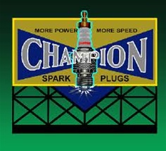 Micro Structures 5072 Animated Neon Billboard Champion Sparkplug Small