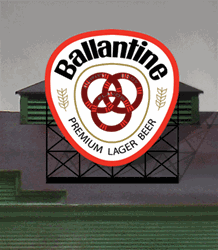 Micro Structures 880501 Ballantine Beer Animated Neon Billboard Light Works USA Large for HO/O Scales