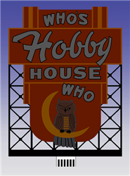 Micro Structures 881401 Who's Hobby House Animated Neon Billboard Light Works USA Large for HO & O Scales
