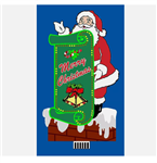 Micro Structures 882018 Merry Christmas Santa Animated Neon Sign Large for HO and O