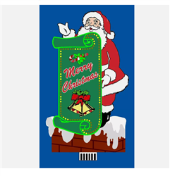 Micro Structures 882018 Merry Christmas Santa Animated Neon Sign Large for HO and O