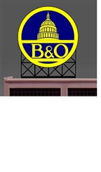 Micro Structures 882701 Baltimore & Ohio Animated Neon Rooftop Billboard For HO & O Scales