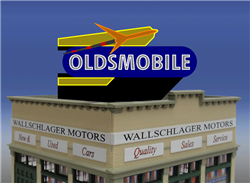 Micro Structures 882801 Oldsmobile Rocket Animated Billboard Large for HO & O Scales