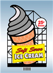 Micro Structures 883001 Ice Cream Cone Animated Billboard Large for HO and O Scales
